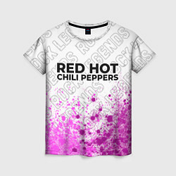 Женская футболка Red Hot Chili Peppers rock legends посередине