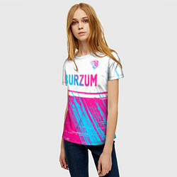 Футболка женская Burzum neon gradient style посередине, цвет: 3D-принт — фото 2