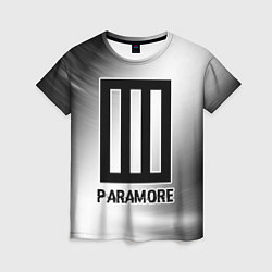 Женская футболка Paramore glitch на светлом фоне