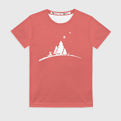 Футболка женская Minimalistic Christmas, цвет: 3D-принт