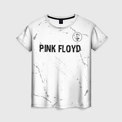 Женская футболка Pink Floyd glitch на светлом фоне посередине
