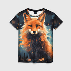 Футболка женская Fox in the forest, цвет: 3D-принт