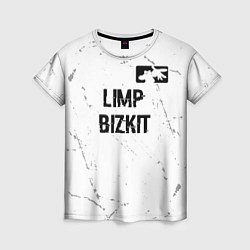 Футболка женская Limp Bizkit glitch на светлом фоне посередине, цвет: 3D-принт