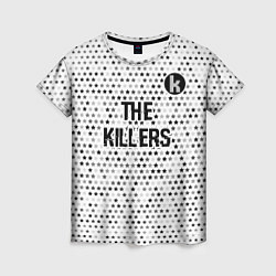 Футболка женская The Killers glitch на светлом фоне посередине, цвет: 3D-принт