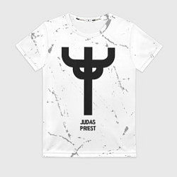 Футболка женская Judas Priest glitch на светлом фоне, цвет: 3D-принт