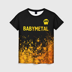 Футболка женская Babymetal - gold gradient посередине, цвет: 3D-принт