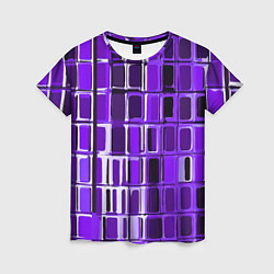 Футболка женская Фиолетовые прямоугольники, цвет: 3D-принт