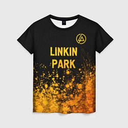 Футболка женская Linkin Park - gold gradient посередине, цвет: 3D-принт