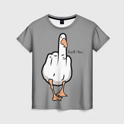 Женская футболка Duck you