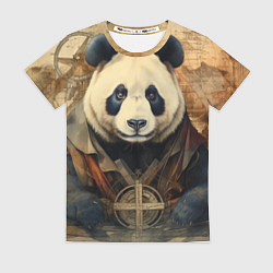 Футболка женская Панда арт-портрет, цвет: 3D-принт