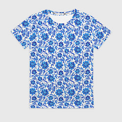 Футболка женская Гжель классика, цвет: 3D-принт