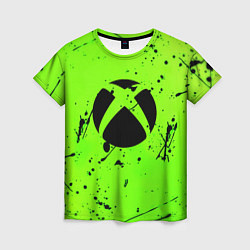 Женская футболка Xbox кислотный стиль