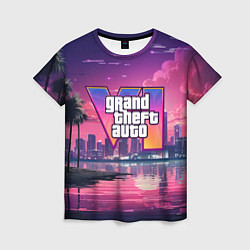 Футболка женская GTA 6 nigh city, цвет: 3D-принт