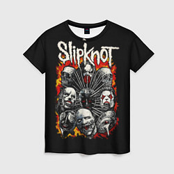 Футболка женская Slipknot метал-группа, цвет: 3D-принт