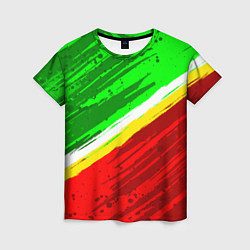 Футболка женская Расцветка Зеленоградского флага, цвет: 3D-принт