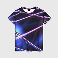 Женская футболка Фиолетовая геометрическая абстракция