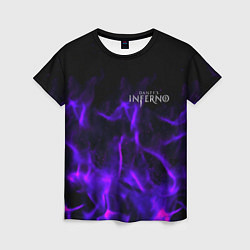 Футболка женская Dantes Inferno flame neon, цвет: 3D-принт