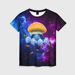Футболка женская Space mushroom, цвет: 3D-принт