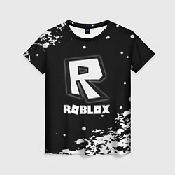 Женская футболка Roblox белая краска