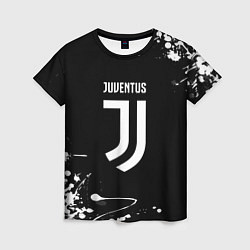 Футболка женская Juventus краски белые, цвет: 3D-принт