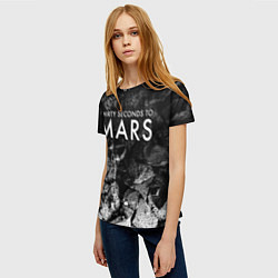 Футболка женская Thirty Seconds to Mars black graphite, цвет: 3D-принт — фото 2
