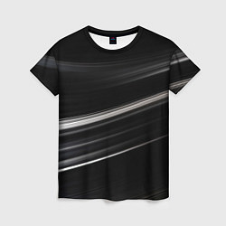 Футболка женская Black abstract background, цвет: 3D-принт