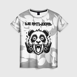 Женская футболка Die Antwoord рок панда на светлом фоне