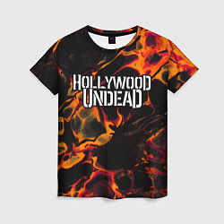 Футболка женская Hollywood Undead red lava, цвет: 3D-принт