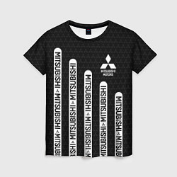 Футболка женская Mitsubishi - black and white, цвет: 3D-принт