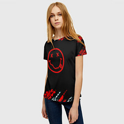 Футболка женская Нирвана текстура рок, цвет: 3D-принт — фото 2