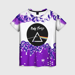 Футболка женская Pink floyd violet splash, цвет: 3D-принт