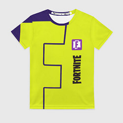 Женская футболка Fortnite logo yellow game