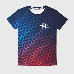 Футболка женская Dead by Daylight неоновые соты, цвет: 3D-принт