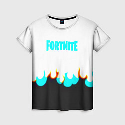 Футболка женская Fortnite epic game fire, цвет: 3D-принт