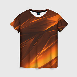 Женская футболка Geometry stripes orange