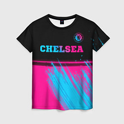 Женская футболка Chelsea - neon gradient посередине