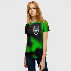Футболка женская Arsenal sport halftone, цвет: 3D-принт — фото 2