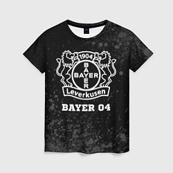 Футболка женская Bayer 04 sport на темном фоне, цвет: 3D-принт
