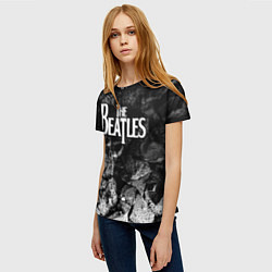 Футболка женская The Beatles black graphite, цвет: 3D-принт — фото 2