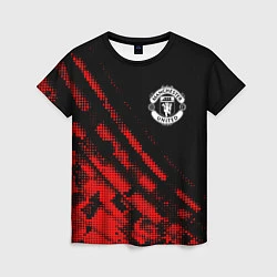 Футболка женская Manchester United sport grunge, цвет: 3D-принт
