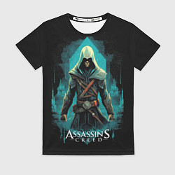 Футболка женская Assassins creed темный стиль, цвет: 3D-принт
