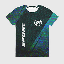 Женская футболка Lifan sport glitch blue