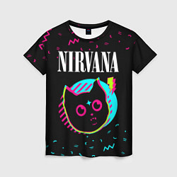Футболка женская Nirvana - rock star cat, цвет: 3D-принт