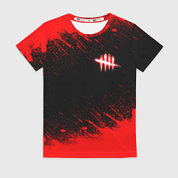 Женская футболка Dead by daylight огненный