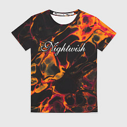 Футболка женская Nightwish red lava, цвет: 3D-принт