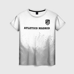 Футболка женская Atletico Madrid sport на светлом фоне посередине, цвет: 3D-принт