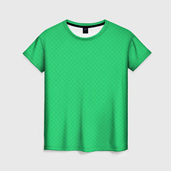 Футболка женская Яркий зелёный текстурированный в мелкий квадрат, цвет: 3D-принт