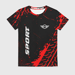 Женская футболка Mini red sport tires