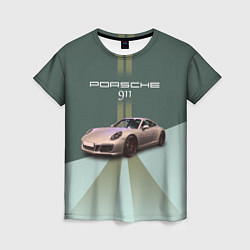 Женская футболка Спортивный автомобиль Порше 911