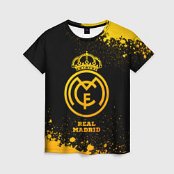 Футболка женская Real Madrid - gold gradient, цвет: 3D-принт